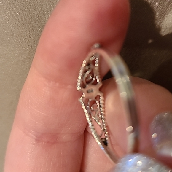 Filigree mother of pearl sterling silver ring - Picture 5 of 5